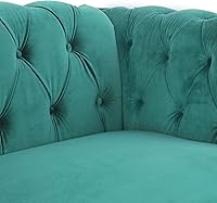 Vista 57 de RARZOE Moderno juego de sofá de 2 piezas, naranja, espuma, sofá biplaza y sofá Chesterfield