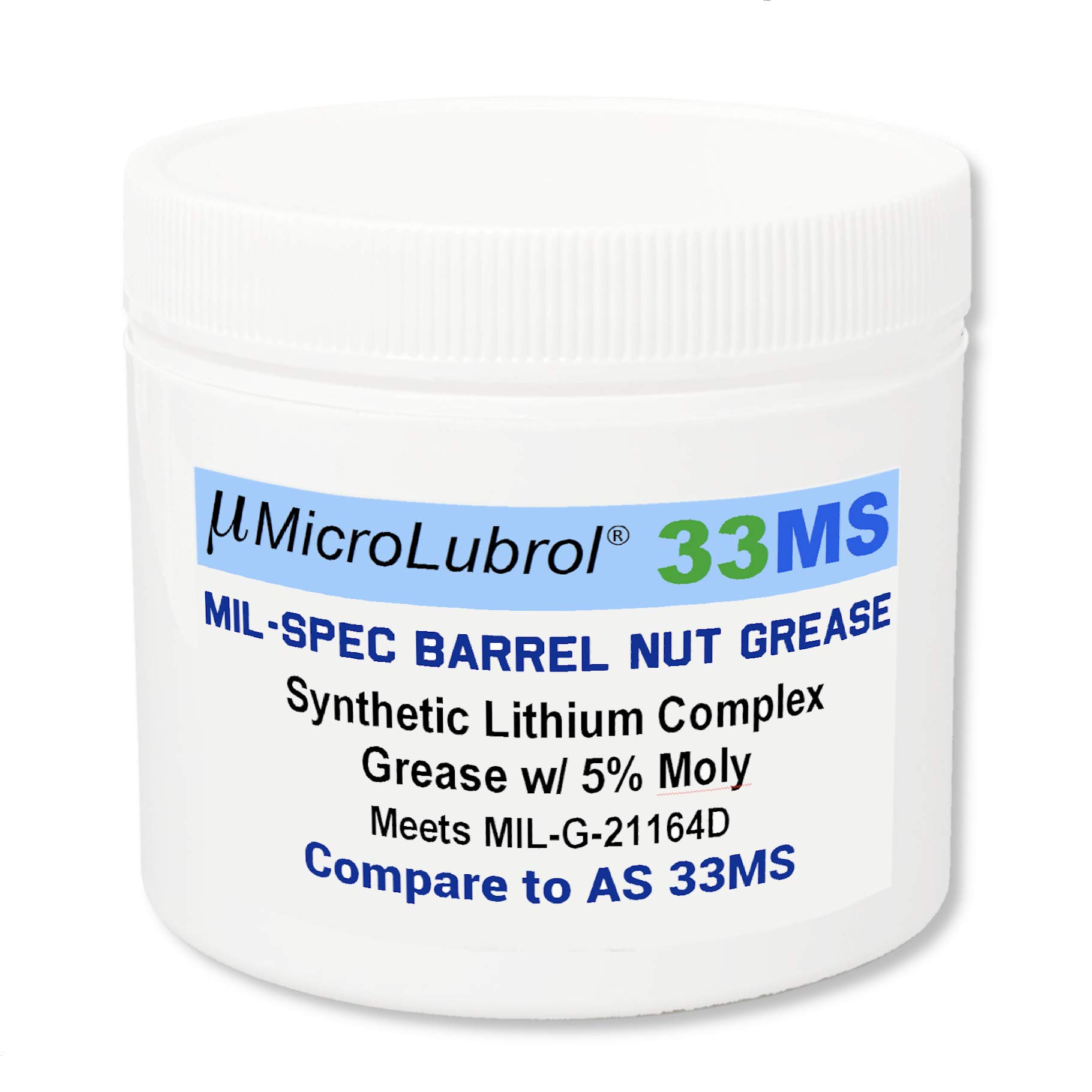 Buy MicroLubrol33MS MILSPEC Barrel Nut Lithium Moly Synthetic Grease 2 oz (57 Grams), Compare