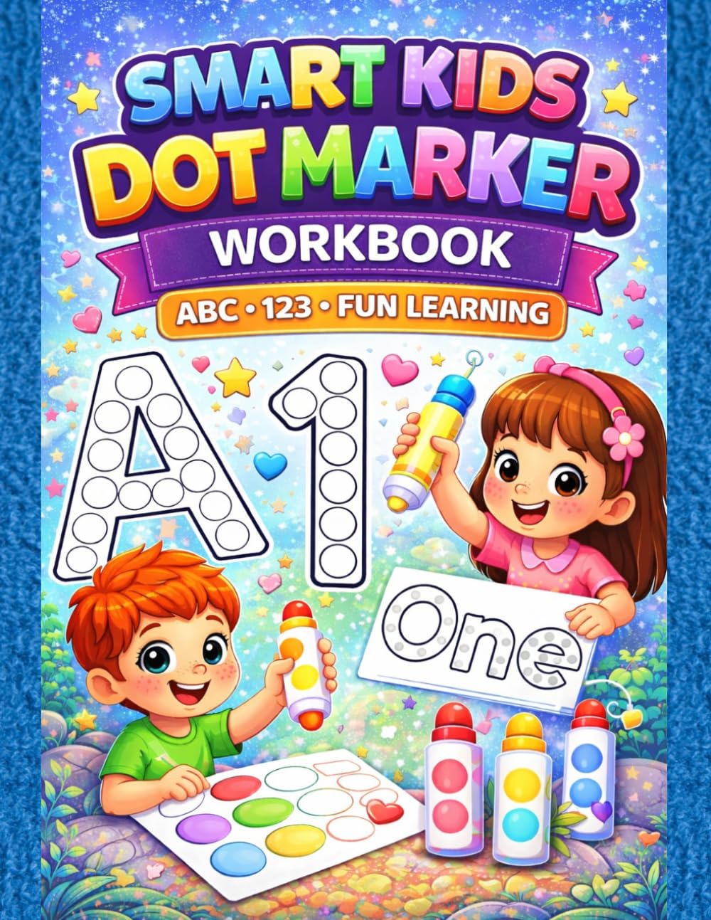 Smart Kids Dot Marker Workbook: Alphabet & Numbers Activity Book | Fun ABC & 123 Dot Marker Pages for Toddlers Ages 2–5