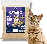 Areia Grãos Finos Biodegradável Gato 100% Mandioca 4Kg - Gatano