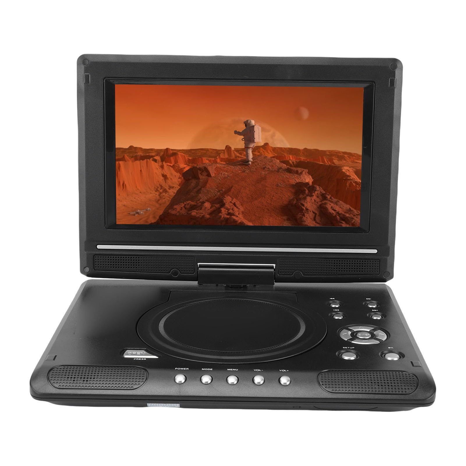 Portable DVD Player, 9.8 Inch 1080P HD 3D Disc Player with 270° Rotatable Screen and Built in Antenna, for Car Travel, Supports USB/SD Card and Multiple Disc Formats (UK Plug) UK Plug UK Plug
