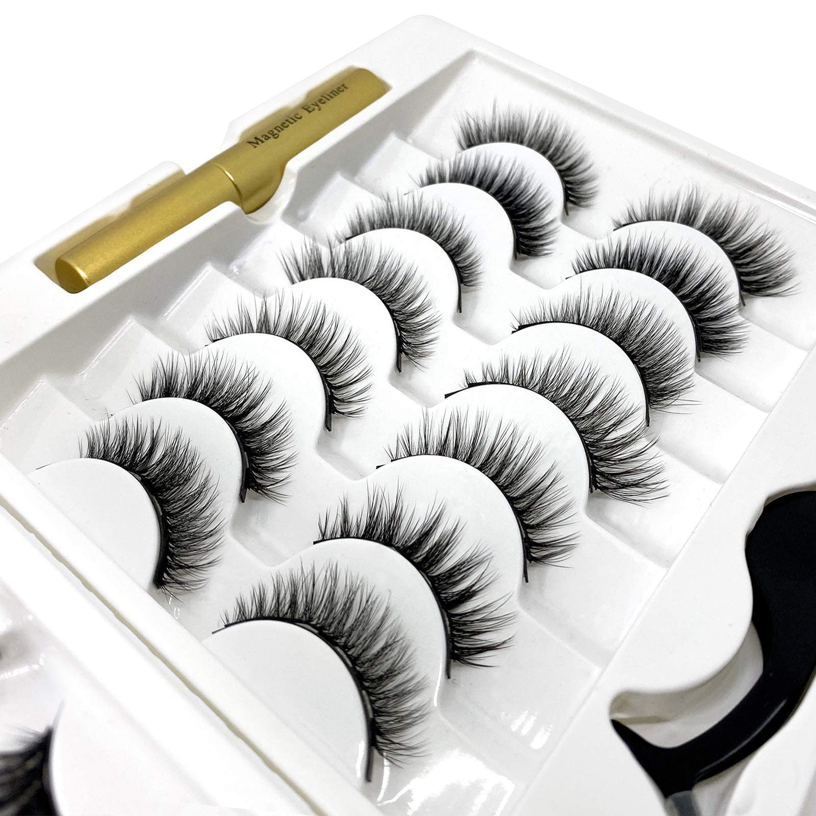 Magnetische Wimpern Mit Eyeliner 14 Paaren 3D-Magnet Falsche Wimpern Set  Knstliche Magnetic Lashes Wiederverwendbare lange Dicke, um Make-up-Wimpern  aus natrlicher Wimpern zu verlngern(A) : Amazon.de: Kosmetik