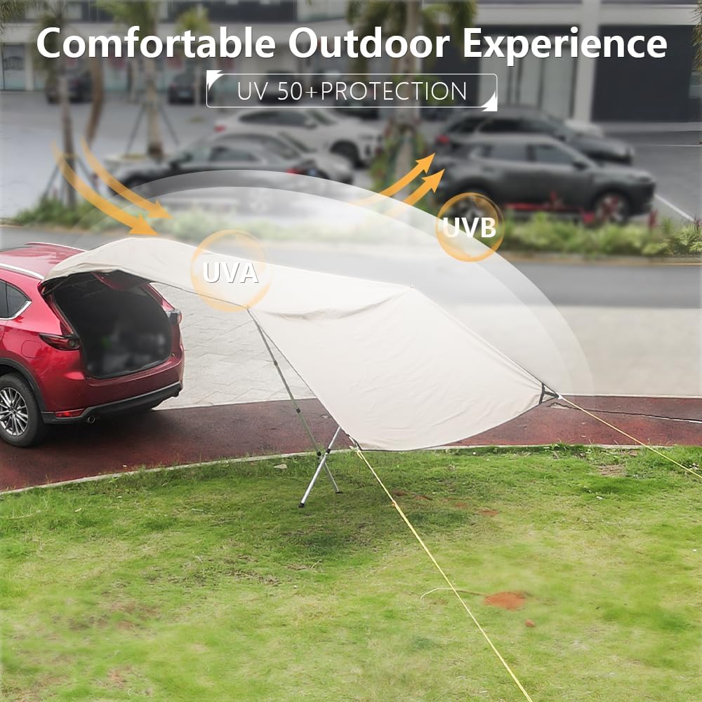 SUV Tailgate Tent Canopy for Car Camping – Precise Fit for Mazda CX-5 2017-2025, Waterproof Outdoor Awning Shelter 156"x72", Easy Solo Setup Portable Car Camping Tent for Beach Road Trip