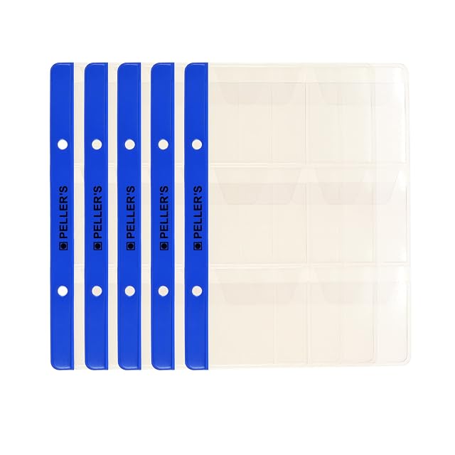 Foto 2 de 4 de PELLER'S 10 Hojas con 60 Compartimentos 55mm X 55mm. para Monedas de hasta 48mm de diámetro. para álbum Tipo S