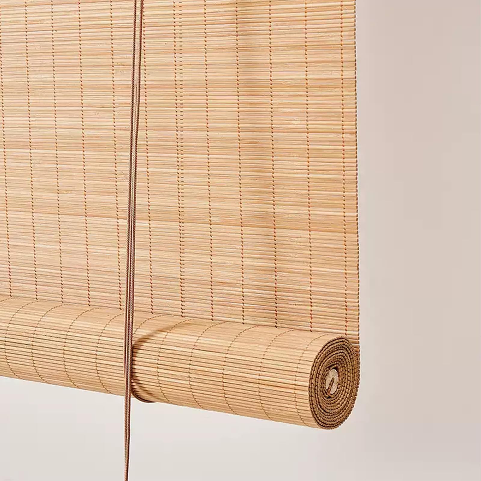 Store Enrouleur Bambou Naturel,Store Occultant en Bambou Exterieur,Stores À Rouleaux Romains,Store en Bois pour Portes de Fenêtres,Personnalisable,Largeur x Hauteur (130cm x 180cm)