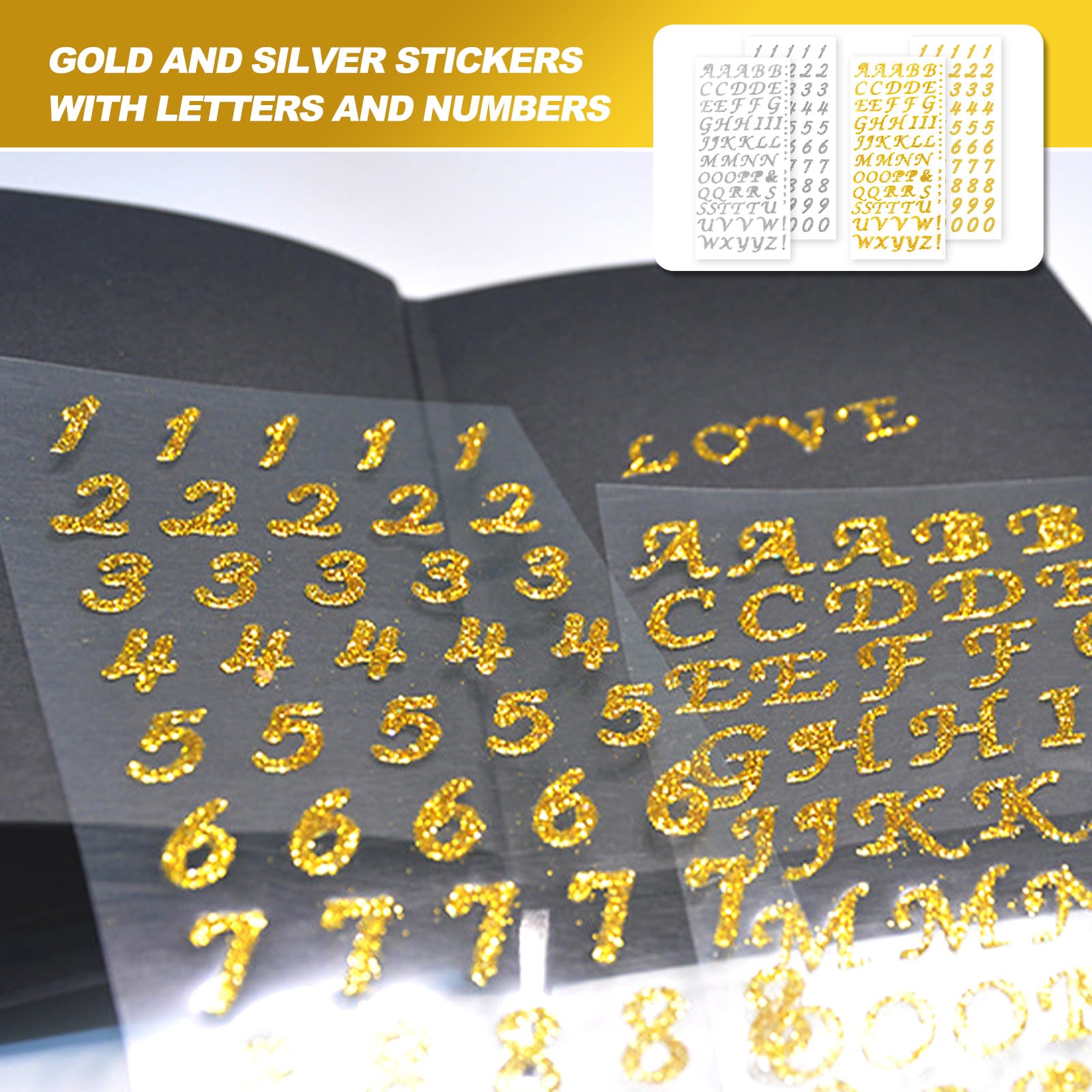 PATIKIL Lot De 6 Feuilles D'autocollants En Vinyle Pour Boîte Aux