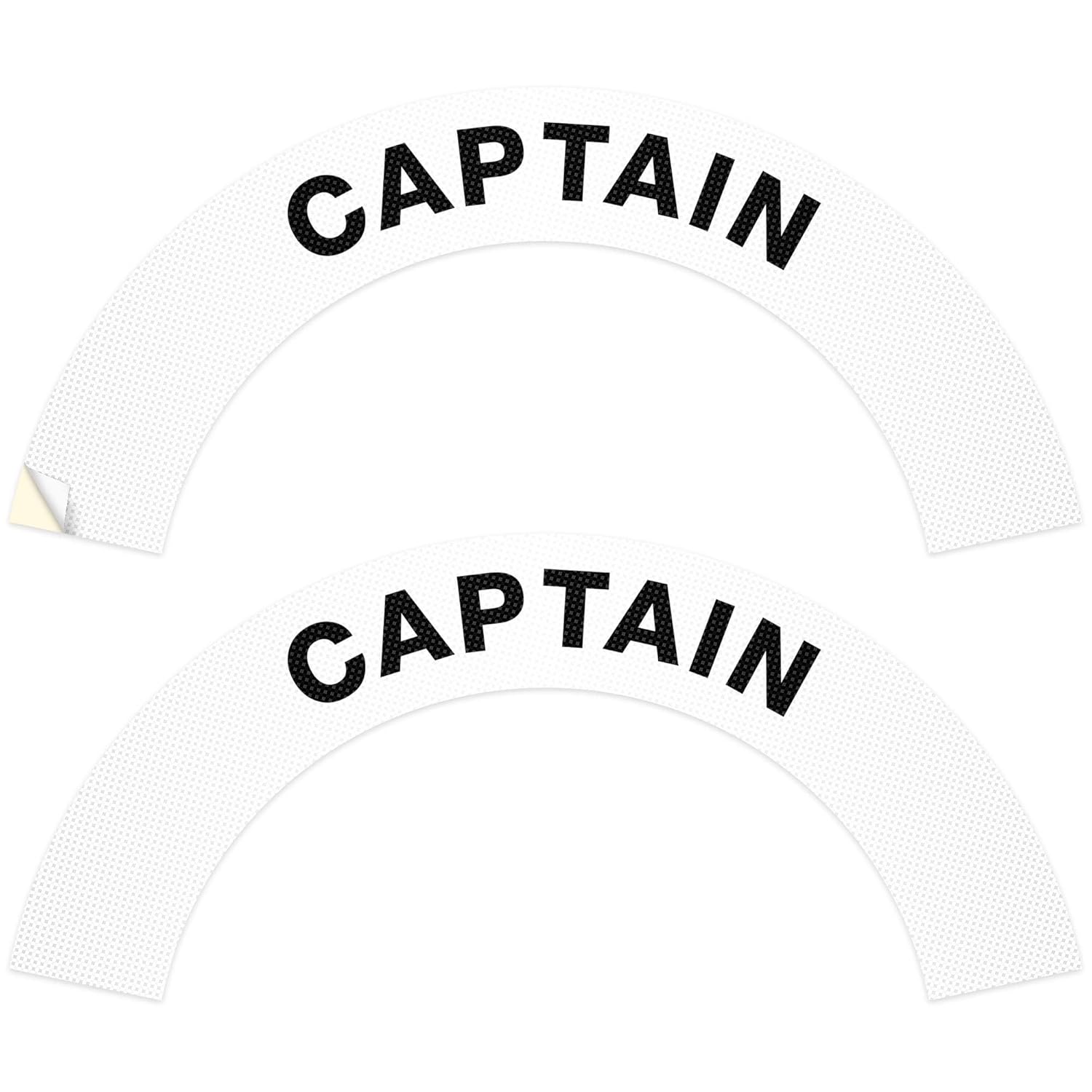 Captain Hard Hat Sticker, (2 Pack) 3x6.8 Inches, 3M EGP Reflective, Construction Hat Decal, Made in USA by Sigo Signs