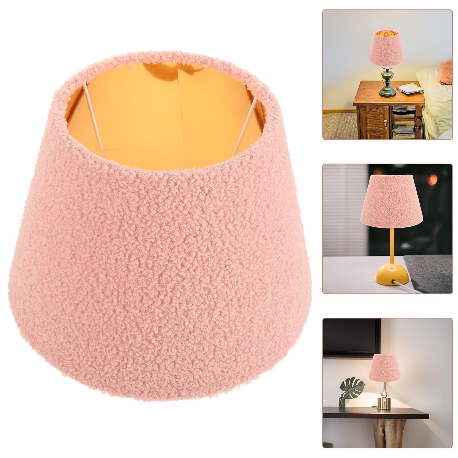 Paralume in Tessuto Plush Tamburo per Lampada da Tavolo Design Morbido e Accogliente in Tessuto Peluche Coprilampada Sostitutivo per Camera da Letto Soggiorno e Ufficio Effetto