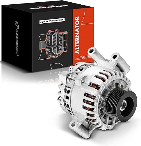 A-Premium Alternador compatible con Ford F250 F350 F450 F550 Super Duty 1999-2001 7.3L, Excursion 2000-2001 7.3L, 110Amp 12V CW 8-Groove Polea,