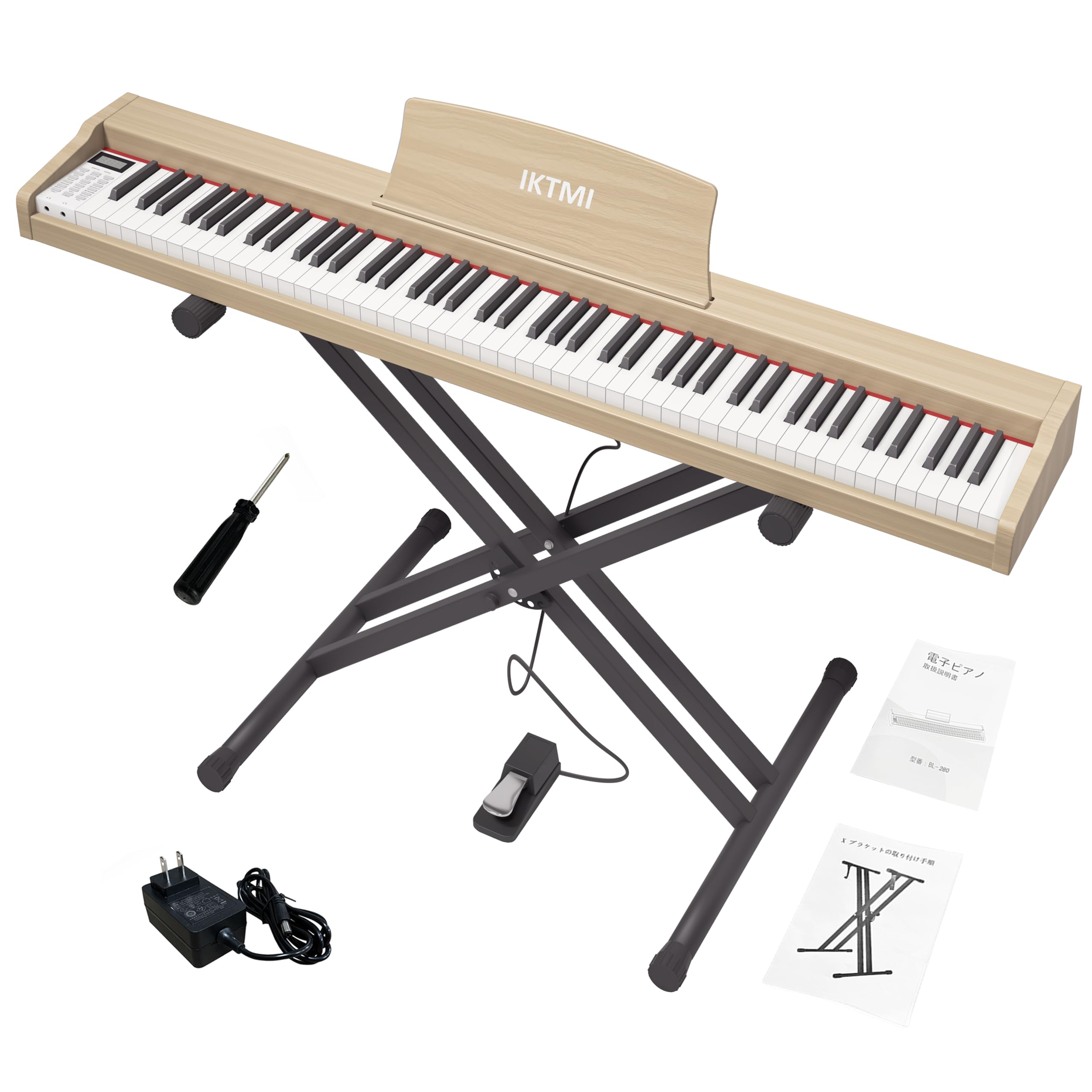 ✨電子ピアノ 88鍵盤 木製 スタンドセット MIDI対応✨ポータブルピアノ Amazon.co.jp: IKTMI 電子ピアノ 88鍵盤 木製 電子ピアノスタンド
