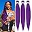 Gozill Purple Braiding Hair Pre stretched Purple Prestretched 30 inch Hypoallergenic Braiding Hair Extensions Non Toxic Synthetic Knotless Ez Braid Yaki Itch Free