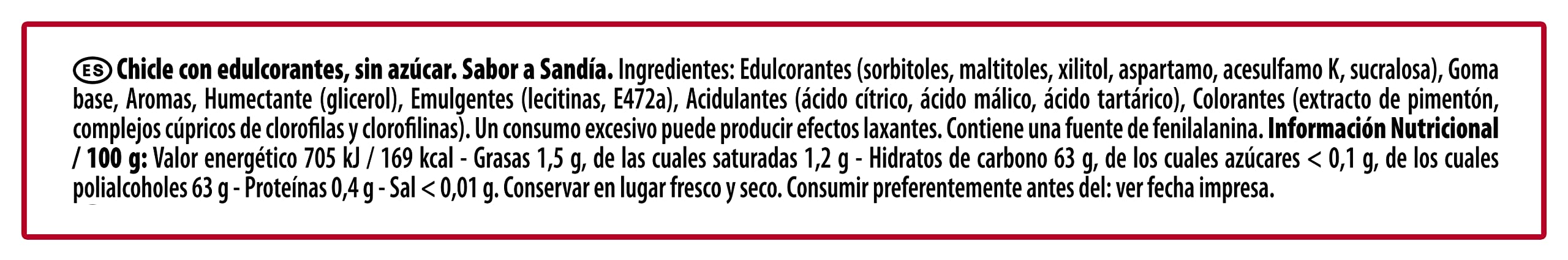 Trident Chicles Láminas Sabor Sandía Senses 69g