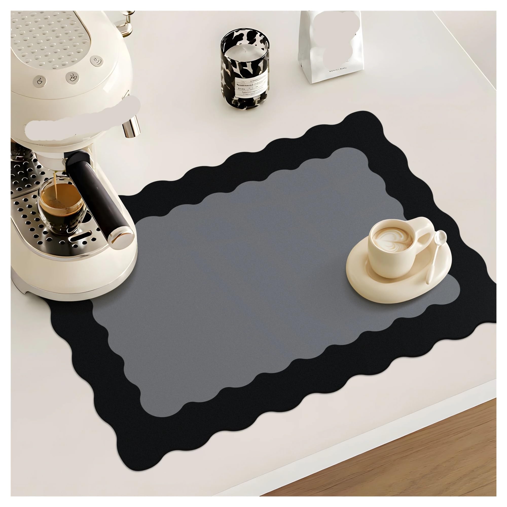 Placemats Green Dish Dryi Mat Kitchen Absorbent Countertop For Coffee Maker Home Decor(Color 2,30x40cm)