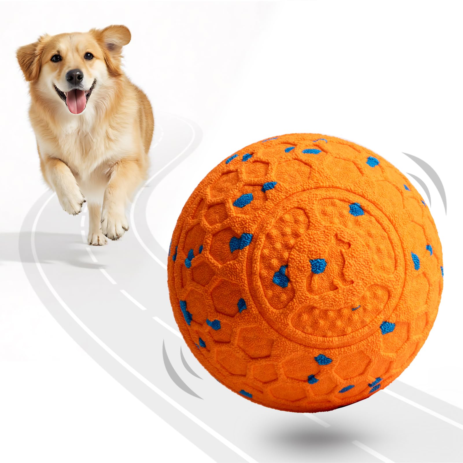 Fsitego Dog Balls: Interactive Dog Ball Auto Rolling - Interactive Dog Toys for Aggressive Chewers - Bouncy & Throwable, Type-C Rechargeable, Washable