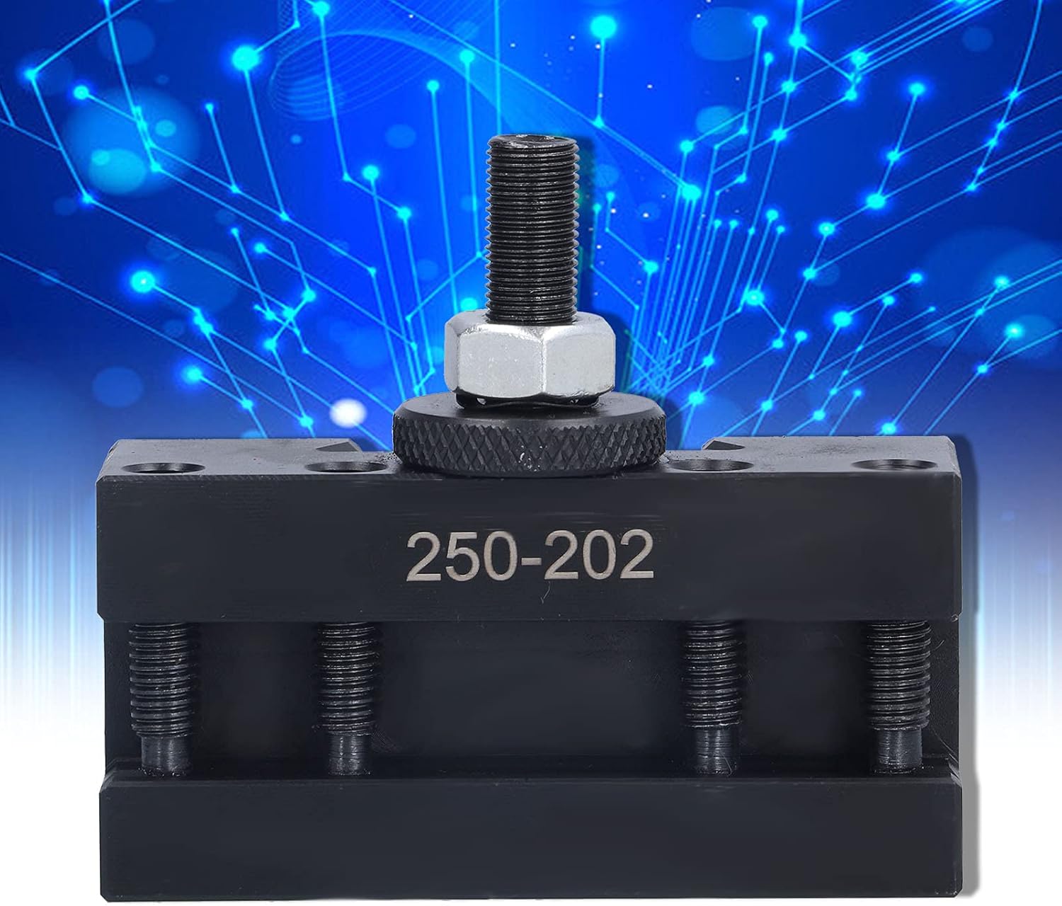 Turning Facing Holder, V Shape Slot High Speed Steel Tool, BXA 250 202, for Manual CNC Lathes, Efficient V Shape Slot for Round Shank Tools and Square Drills, Precision Ground