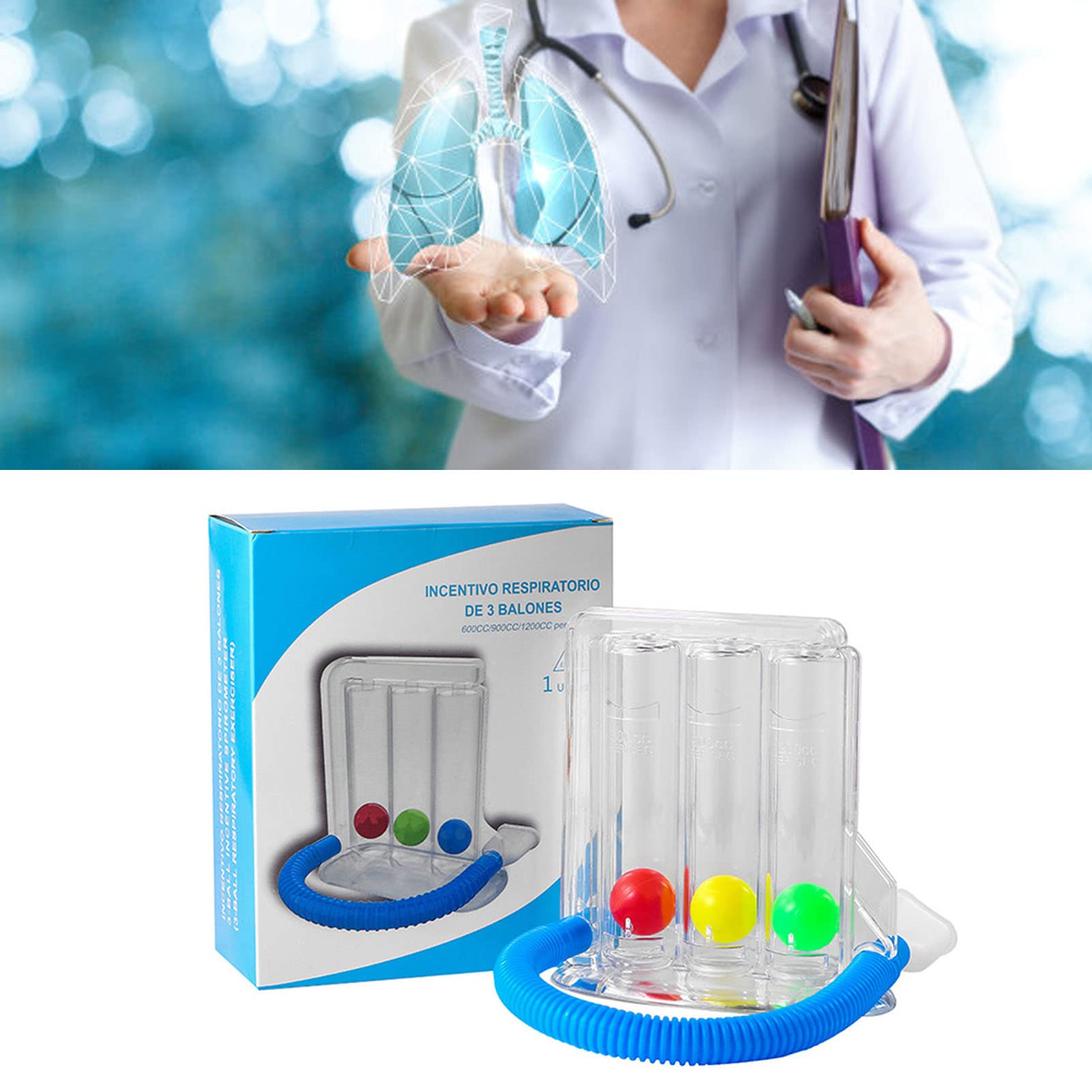 HEEPDD Appareil d'exercice Respiratoire, Différents Débits d'inhalation Appareil d'exercice Respiratoire pour Les Cliniques