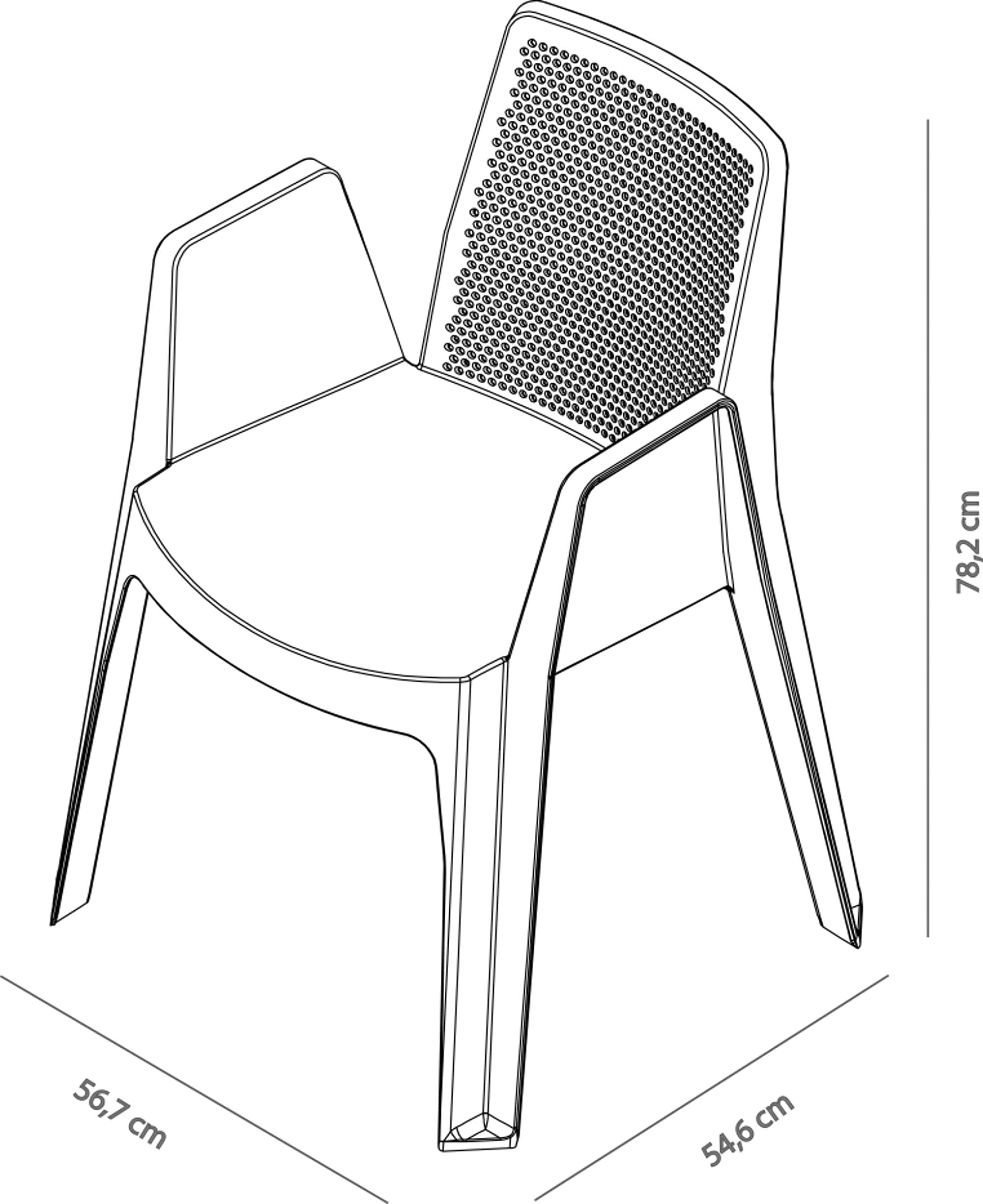 GARBAR Play Set 2 Silla con Brazos Exterior | jardín, terraza, balcón, Picnic, Camping, Catering, Eventos, reuniones | diseño, Ligero, apilable | Chocolate