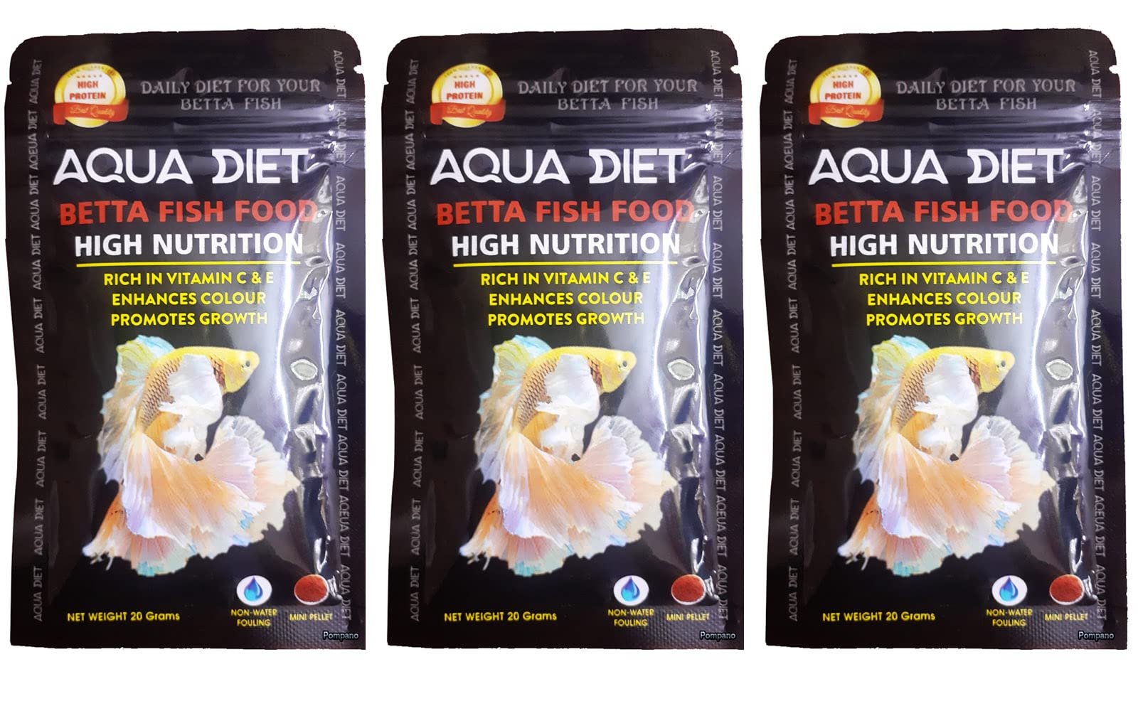 Aquadiet High Nutrition Vitamin enriched Betta Fish Food Combo Set of 3 Nos Sold by RedBeaks (B09SDFYWT6) Amazon Price History, Amazon Price Tracker