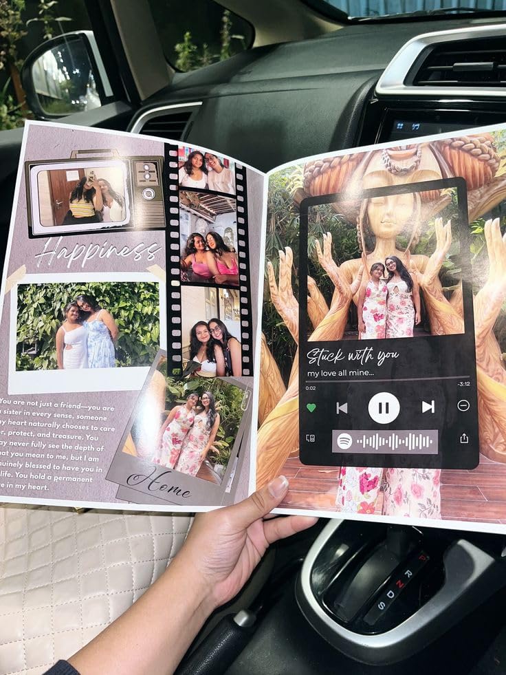Mini Scrapbook With Photo Customization || Customized Gifts For Special One || Personalised Photo Album, Multicolor, 10 pages-picture-14