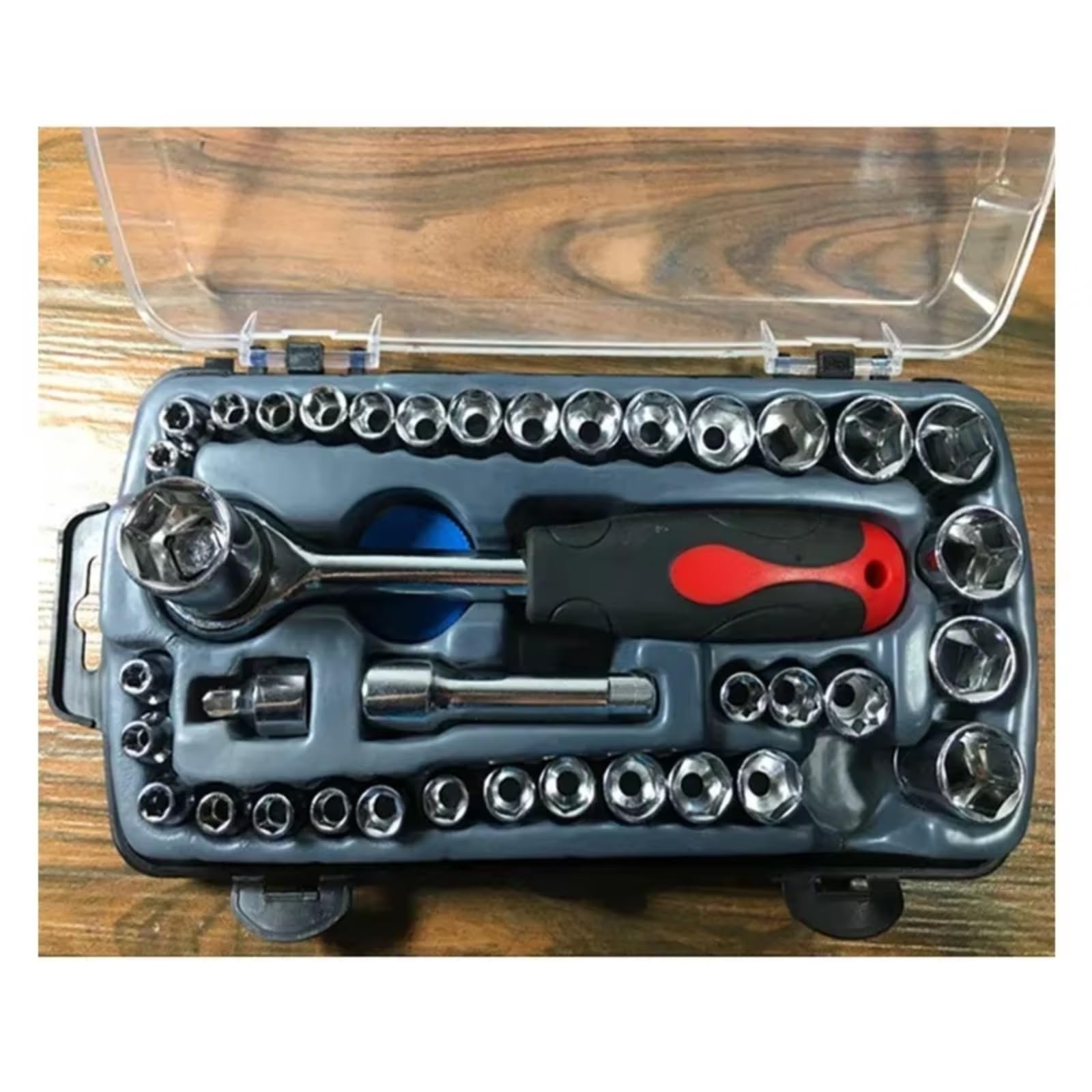 Set di attrezzi meccanici Set Di Combinazioni Prese Da 40 Pezzi Strumenti Riparazione Automatica Strumenti Domestici Set Di Prese Esagonali Kit Di Strumenti Combinati Per Auto