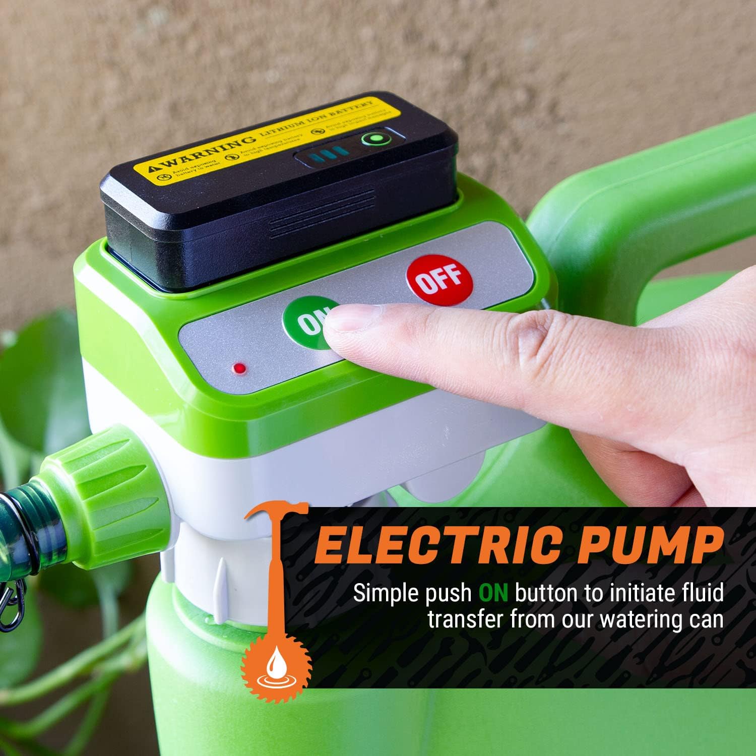 TERA PUMP Non-Potable Water Pump with Rechargeable USB-C, 3.8 Gallon Automatic Pumping Water Container Included, 2.2 Gallons Per Minute Flow - Portable Wash Station, Camping Shower