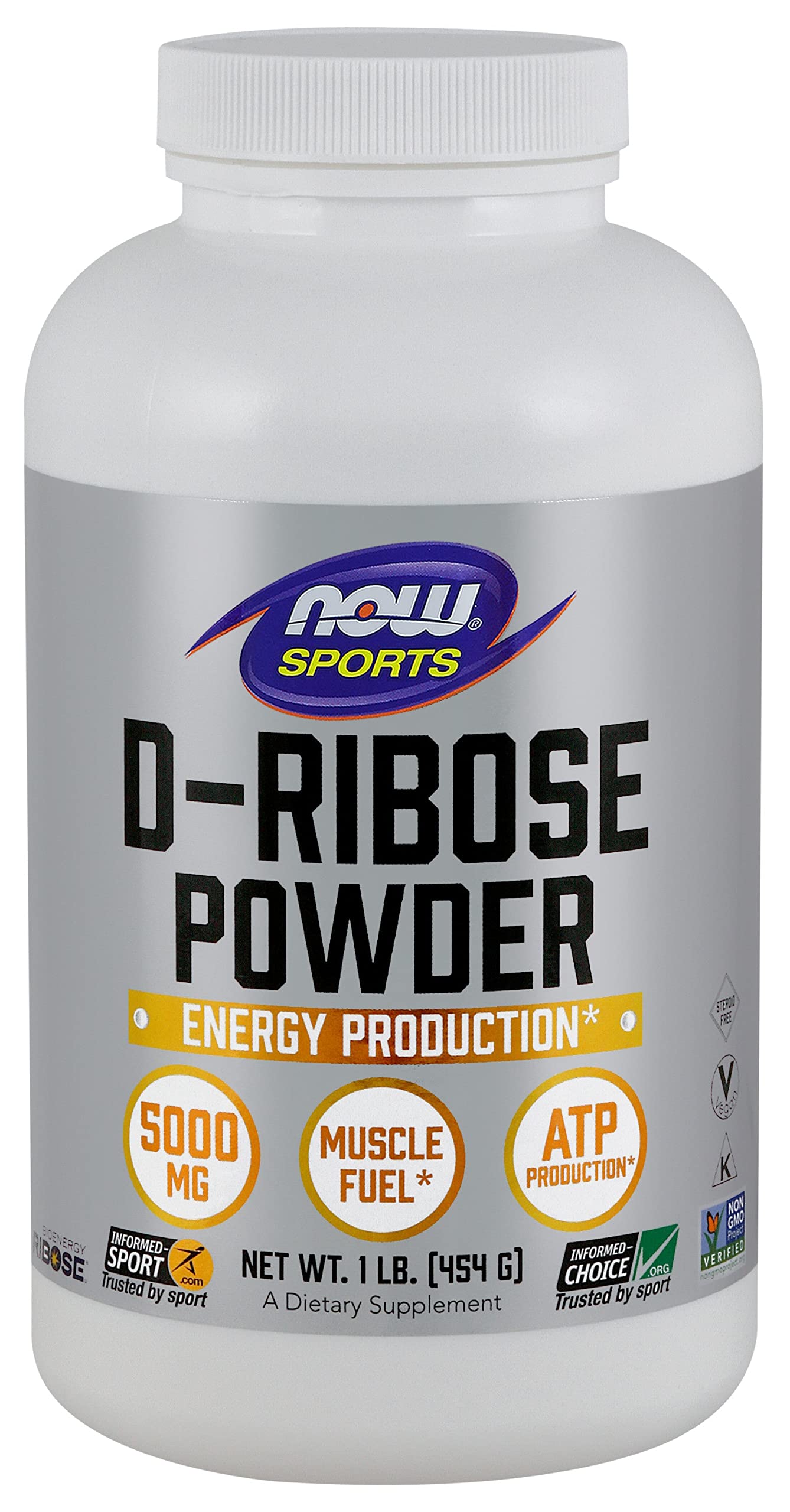 Now Foods D-Ribose Powder 100% Pure, 1 lb