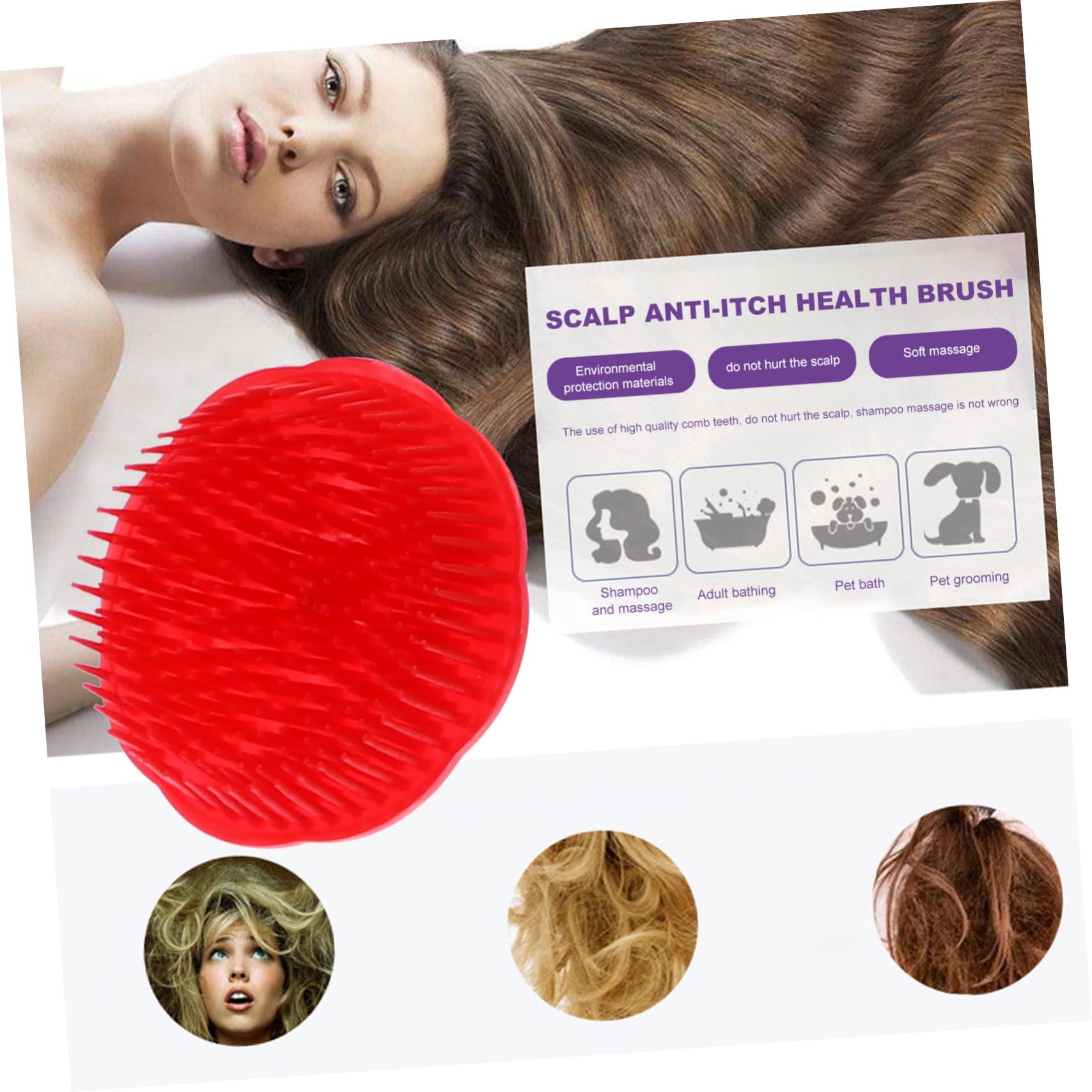 Veemoon Cepillos de Masaje Cabello y Cuero Cabelludo, Diseño Ergonómico de Plástico Ligero, 12 Piezas para Lavado y Cuidado en Peluquería y Viaje Color Aleatorio