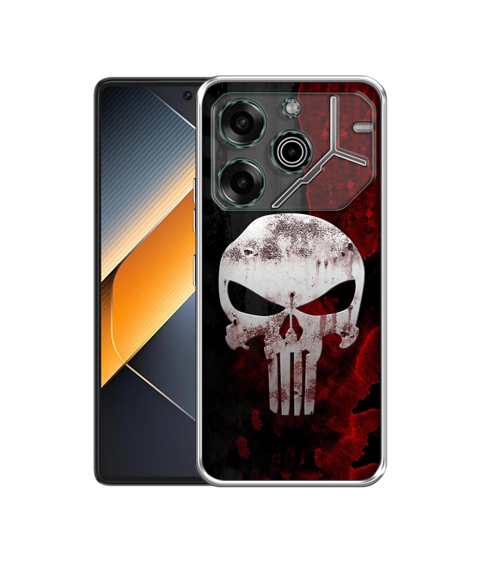 Casotec Punisher Skull Design Printed Silicon Soft TPU Back Case Cover for Tecno Pova 6 Pro 5G (B0D17HCPYQ) Amazon Price History, Amazon Price Tracker