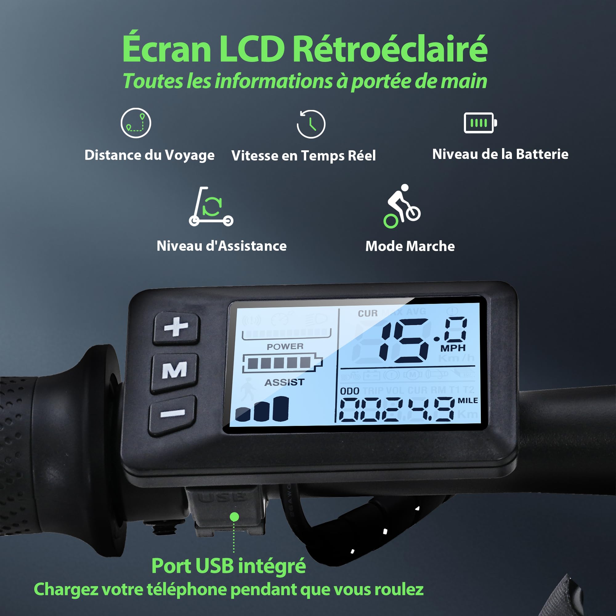 iScooter Vélo Électrique Pliable Adulte | Moteur 250W sans Balais | Batterie 36V 12Ah Grande Capacité | Autonomie 50km | Amortisseur Central | VAE Urbain et Loisirs