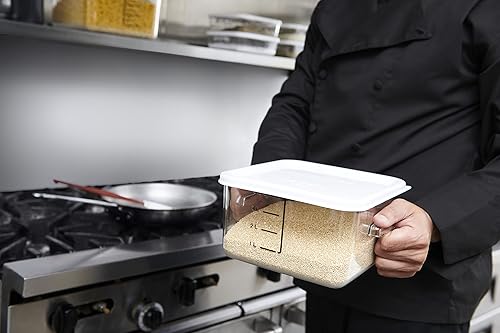 Miniatura 3 de Rubbermaid Commercial Products Polycarbonate Space Saving Storage Container, 1-Gallon, Clear, Best use for Restaurant Kitchens/Lunch, Pack of 12