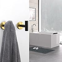 Vista 7 de NearMoon Ganchos para toallas de baño, soporte para bata de acero inoxidable 304, gancho resistente para baño, sala de estar, hotel, cocina, garaje