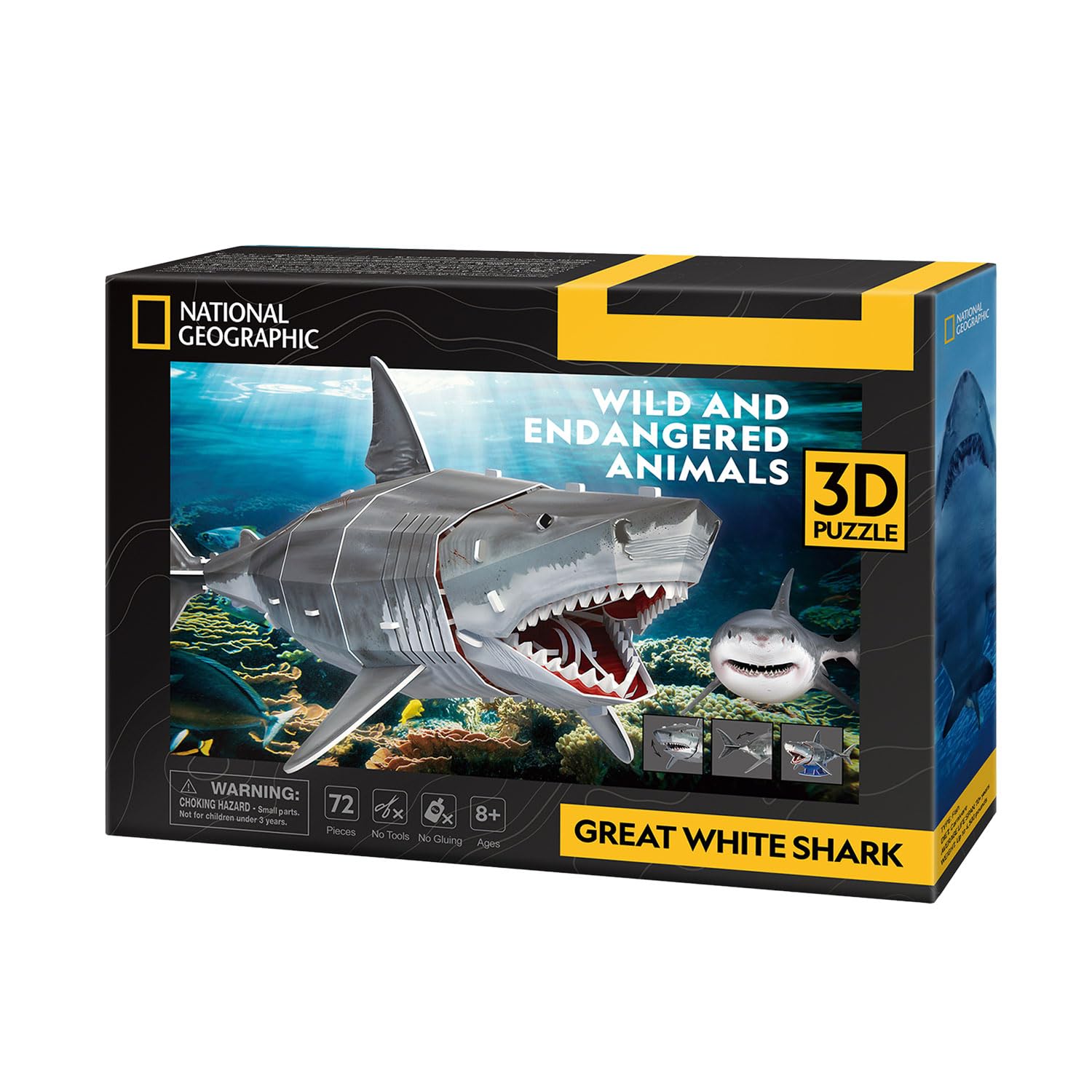 National Geographic -Ara Bleu | Puzzle 3D | Cadeau Garcon 8 Ans Ou Mas | Modelisme Maquette Adulte | Jeux Garcon 8 Ans Ou Mas | Puzzle 3D Enfant | 94 Pièces