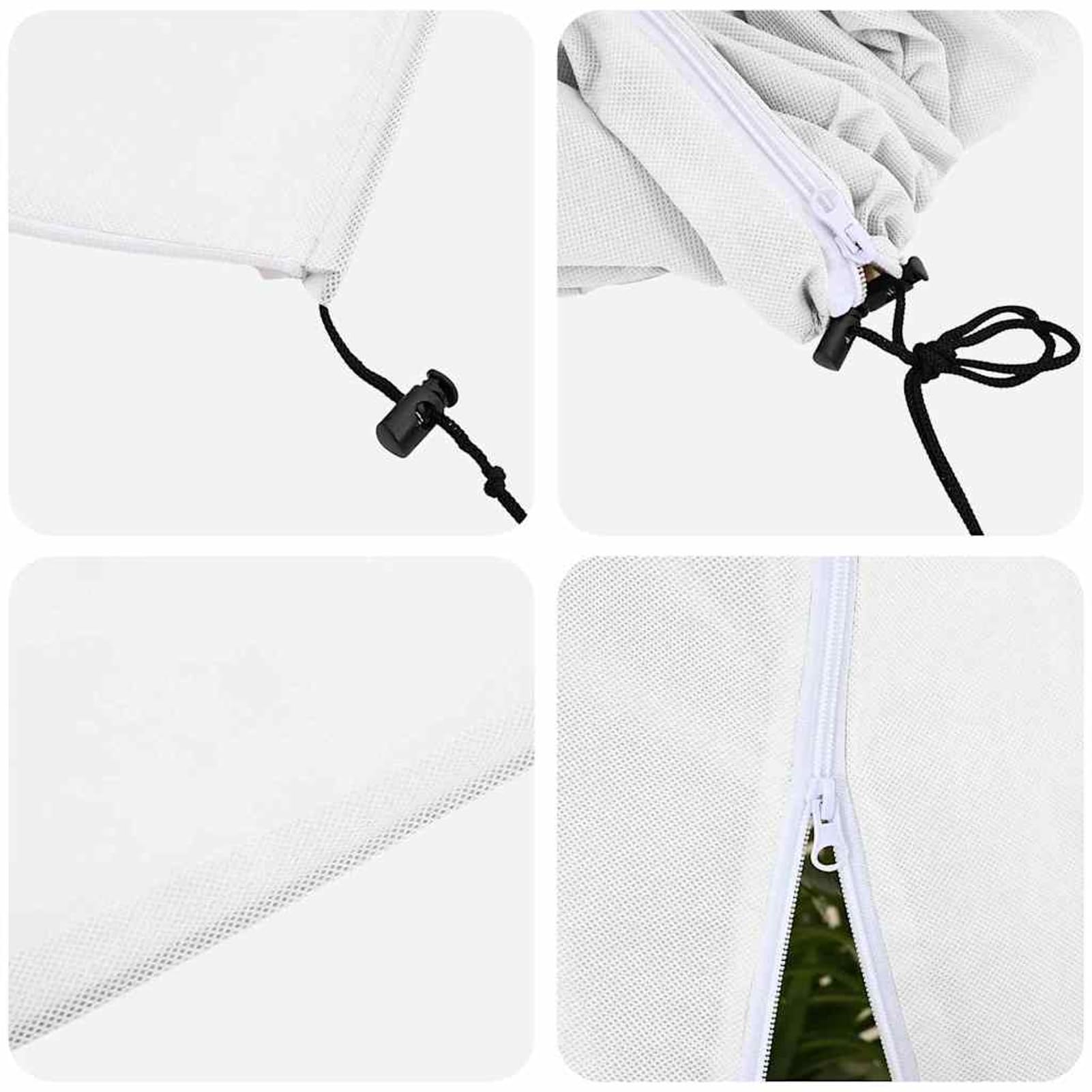 Geecher Copertura per Piante Antigelo, con Zip e Cordino alla Base, in Tessuto Non Tessuto, 2 x 2,36 m, per Giardino e Terrazza