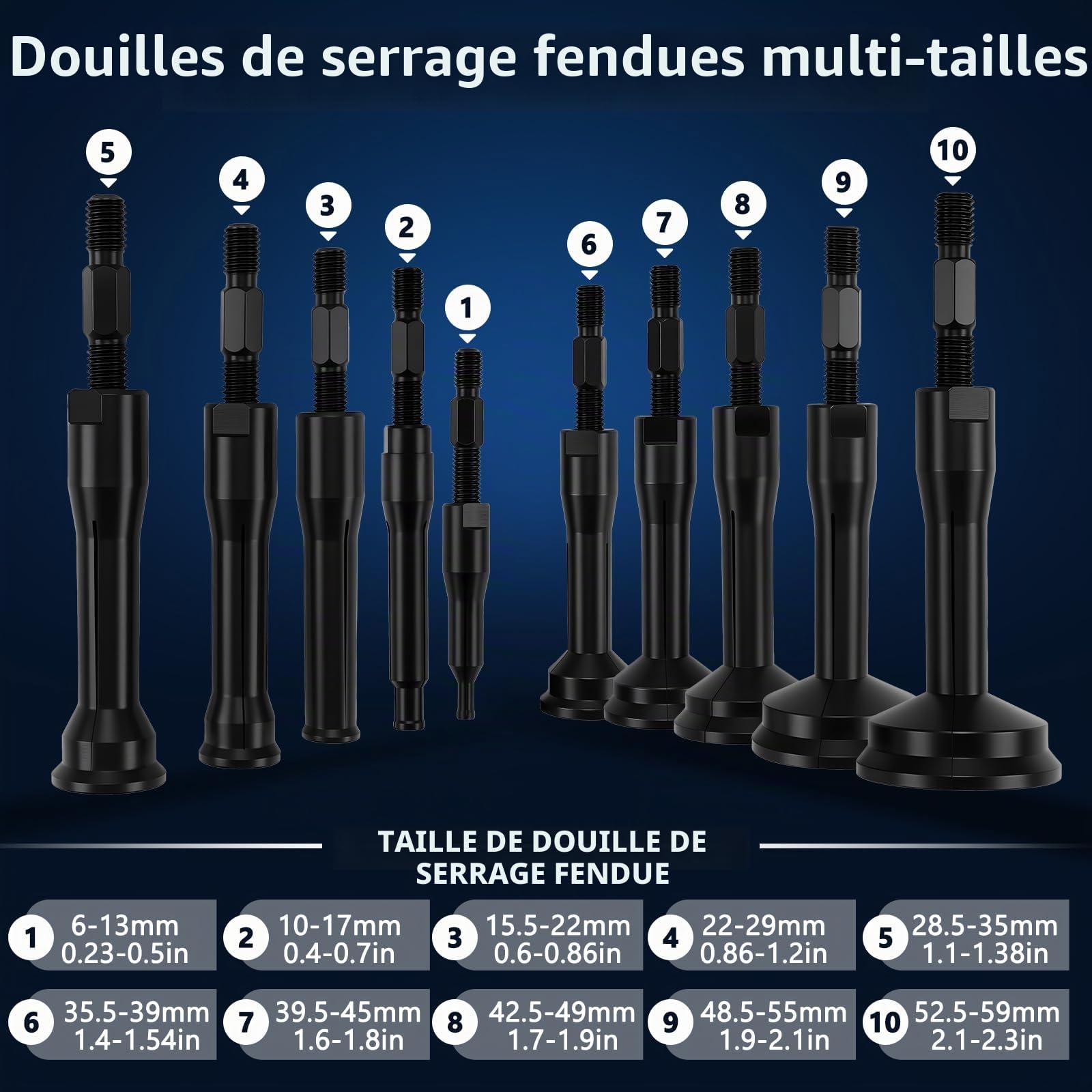 KAOLALI 16 Pièces Kit Extracteur de Roulement Interieur, Extracteur de Roulement, Outil d'extraction de Palier de Trou de Base avec Jeu de Marteaux Glissants