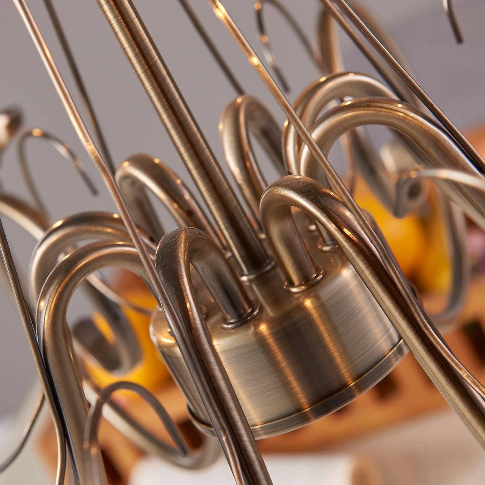 Lindby Kronleuchter Marnia (Retro, Vintage Antik) in Bronze aus Metall (8 flammig E14) - Pendelleuchte Hängelampe Lüster Lampe Deckenleuchte Deckenlampe Wohnzimmerleuchte