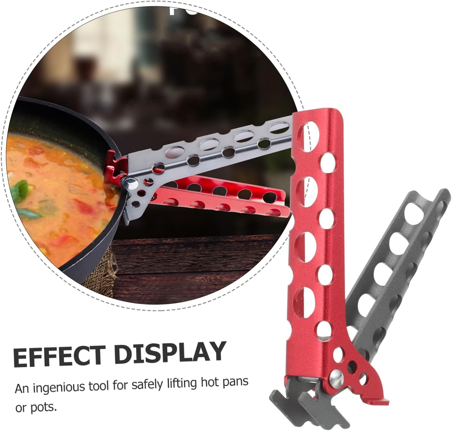 Anti Slip Anti Scald Pot Clip Clamp for Camping Travel Aluminum Alloy image 4