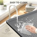 Lave-linge et housses de sécheuse pour le dessus 54" x 27.5" laveuse la laveuse en silicone Protecteur tapis en caoutchouc non-dérapant imperméable Couverture pour la cuisine de la salle de lavage, gris