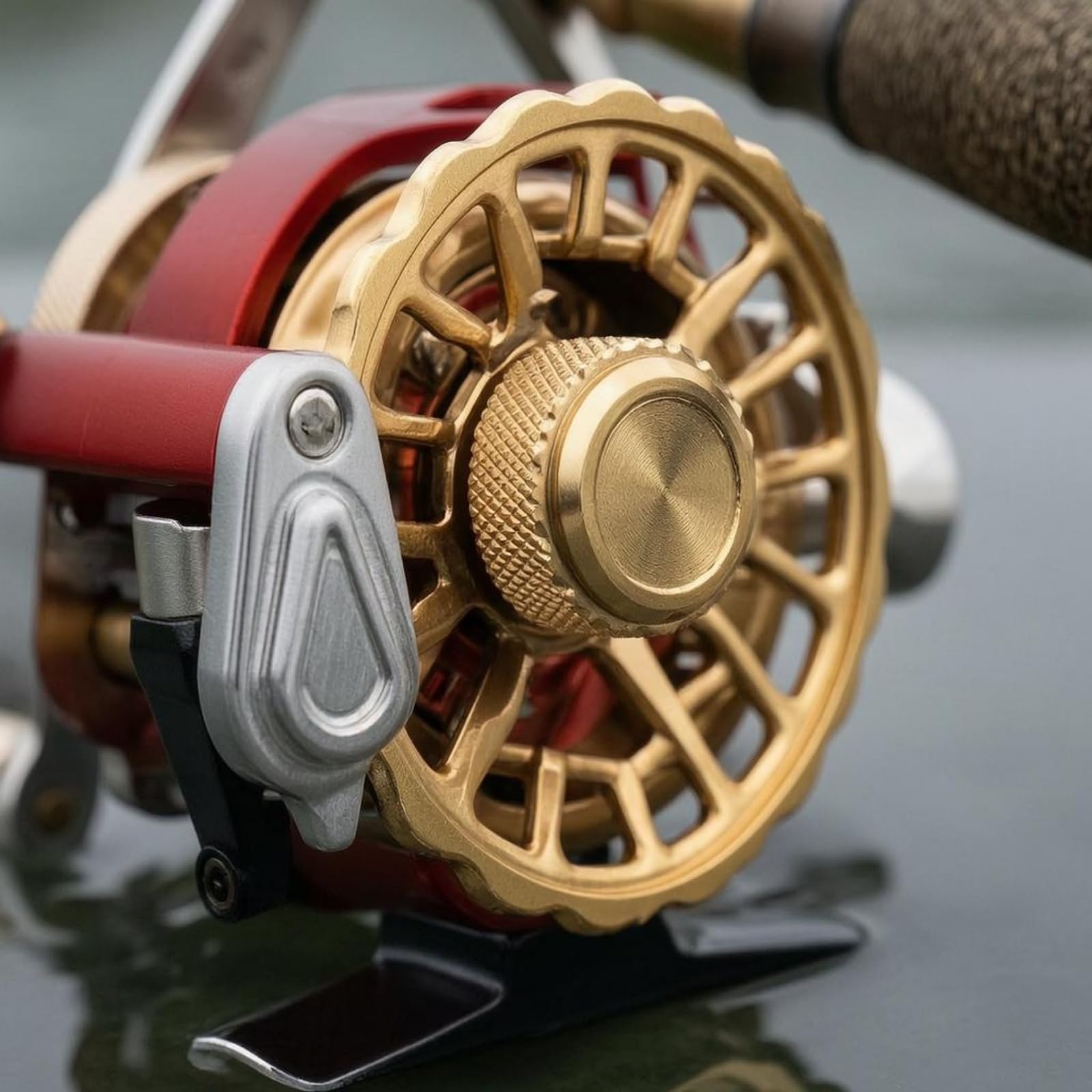Carrete de Pesca Automático Bobina Metálica de Alta Eficiencia Manejo Sencillo Mango Plegable Cómodo con Fijación Resistente Adecuado para Pesca en