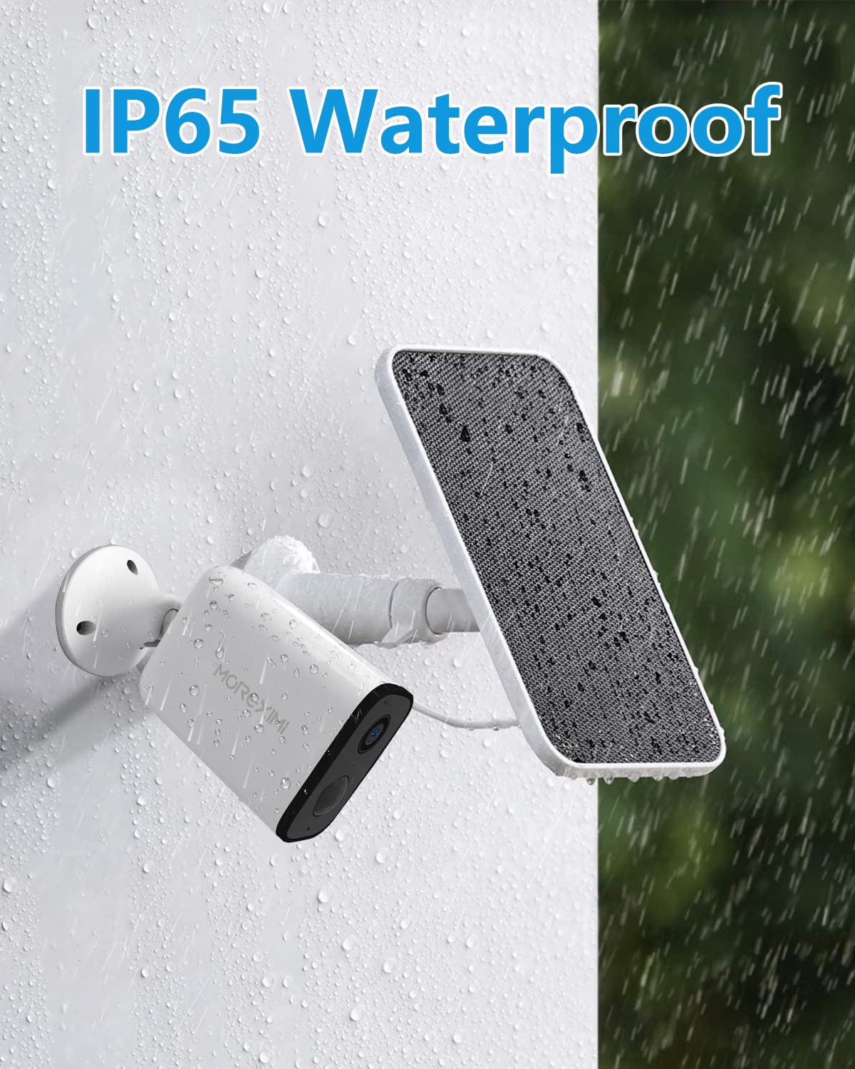 Pannello solare per telecamera di sorveglianza wireless da esterno 5V 4W, IP65 alimentazione solare impermeabile per telecamera di sicurezza, micro USB e connettore di tipo C, confezione da 2