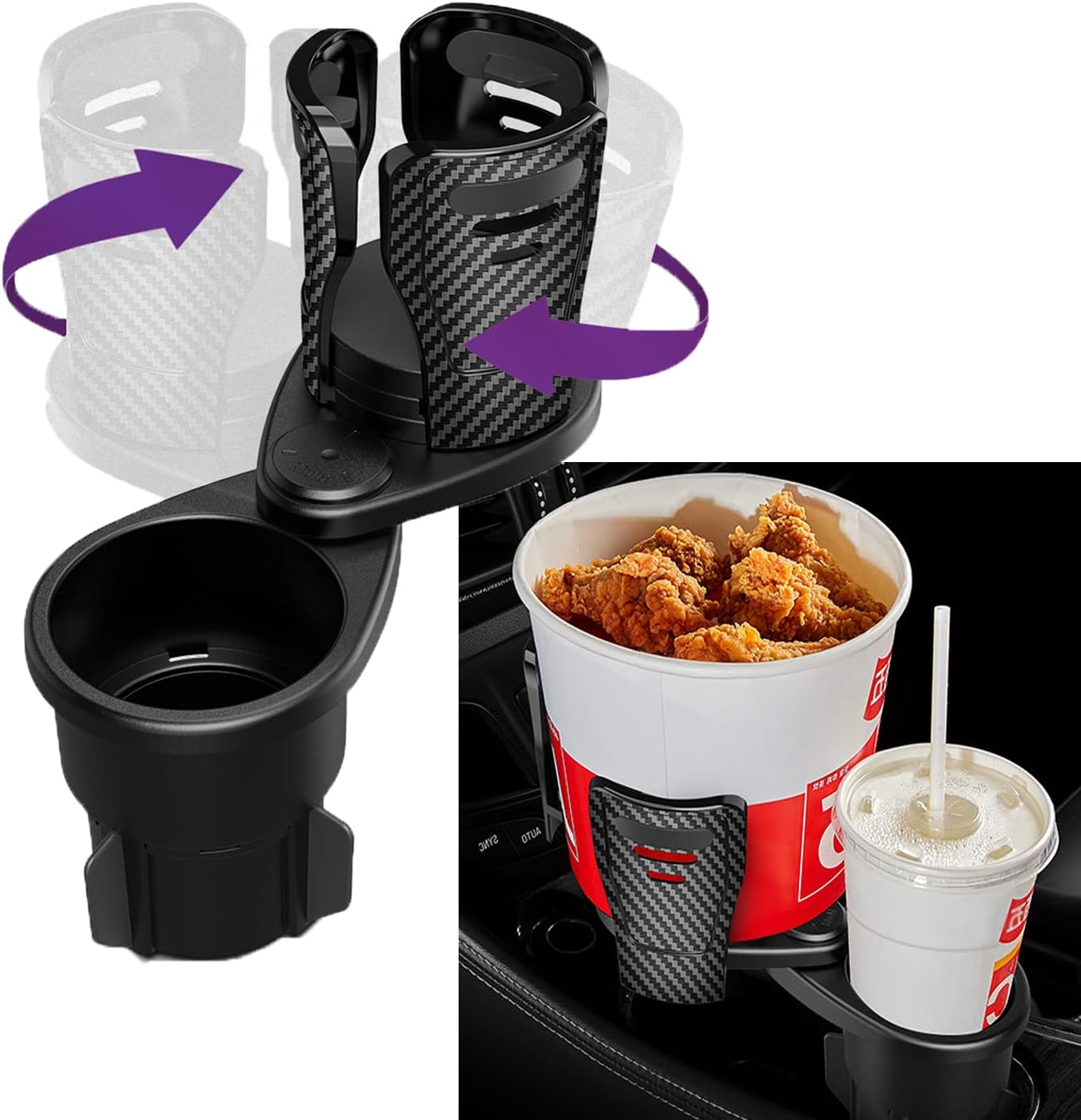 The Latest Upgrade Cup Holder Expander for Car, 2in1