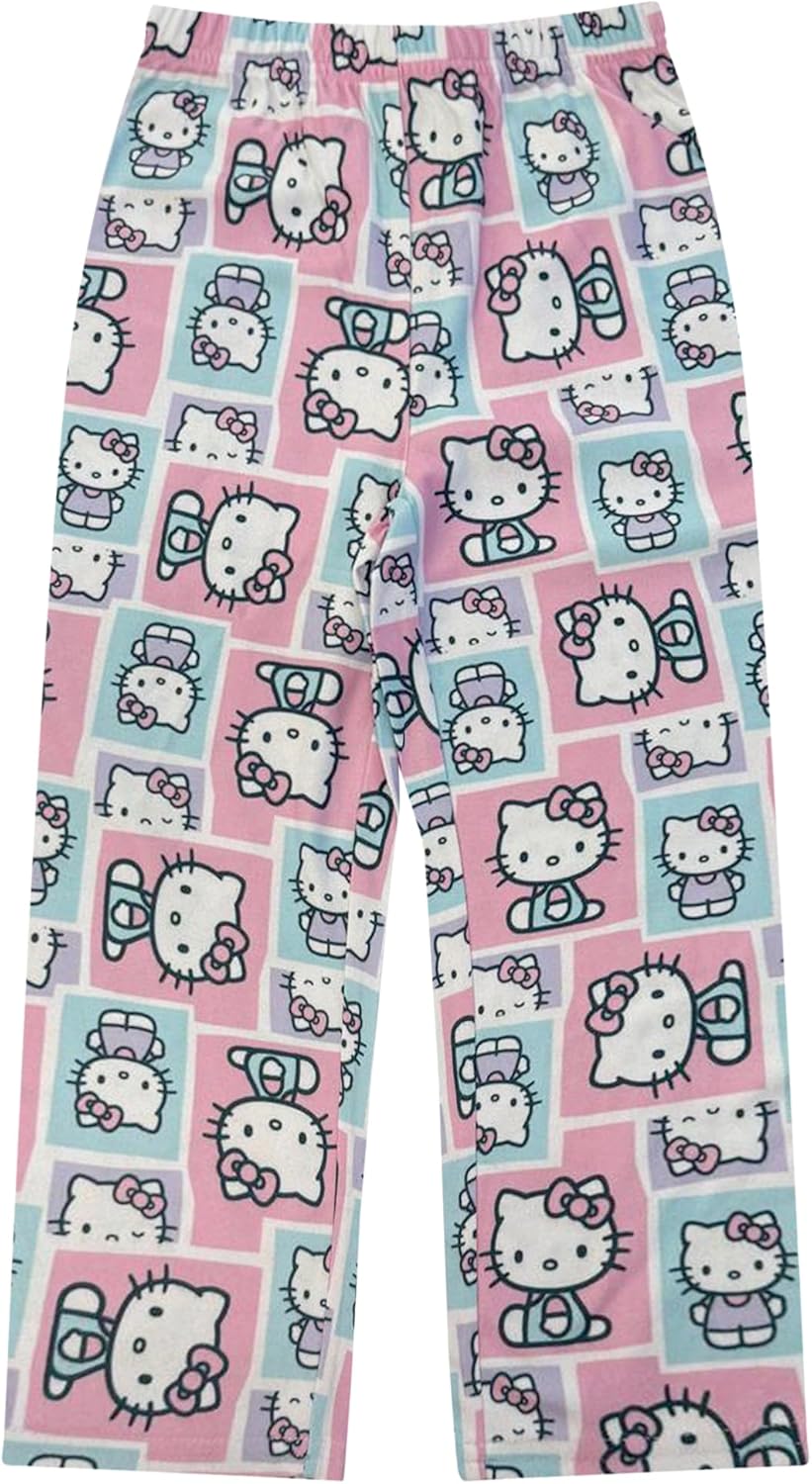 Hello Kitty Girls Pajama Set - 2 Piece Cozy Girls Pjs Button Down Long Sleeve & Pants For Kids - Official Product - Image 5