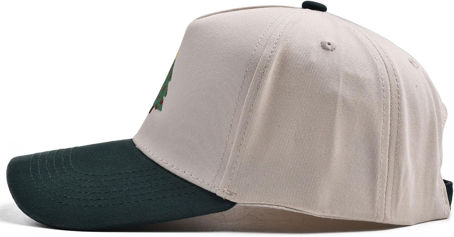 Christmas Hat- 3D Embroidered Adjustable Cotton Christmas Tree Baseball Caps for Men Women - Image 6