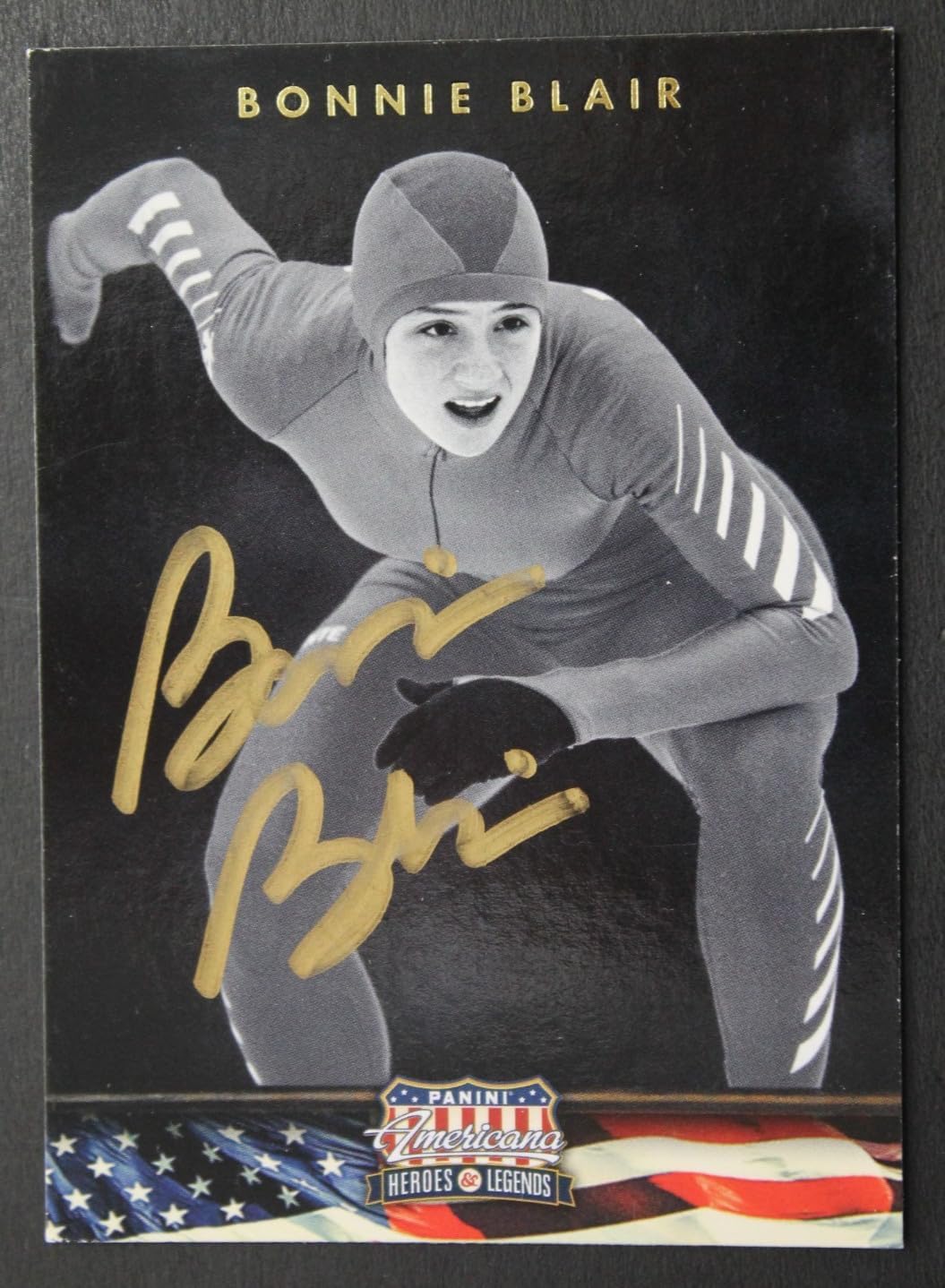 Bonnie Blair US Olympian Speed Skater Autographed 2012 Panini #64 Signed Card