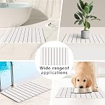 YEECOPON Tapis de bain en pierre pliable 60x39cm | Rug de bain de terre diatomacée rapide avec PVC Base anti-dérapante, salle de bain, cuisine, tapis d'eau absorbante pour animaux de compagnie