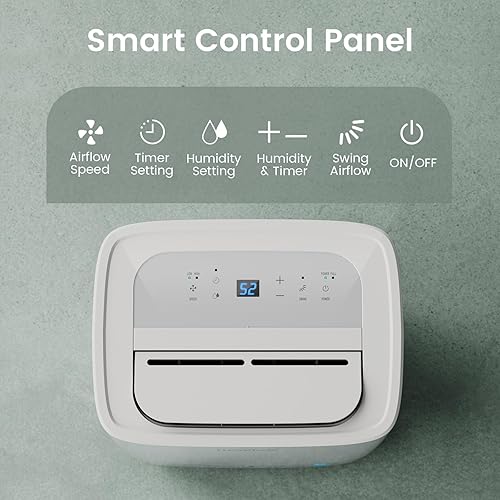 Miniatura 4 de Waykar Deshumidificador Energy Star de 80 pintas para espacios de hasta 5,000 pies cuadrados en casa, en sótanos y habitaciones grandes con manguera