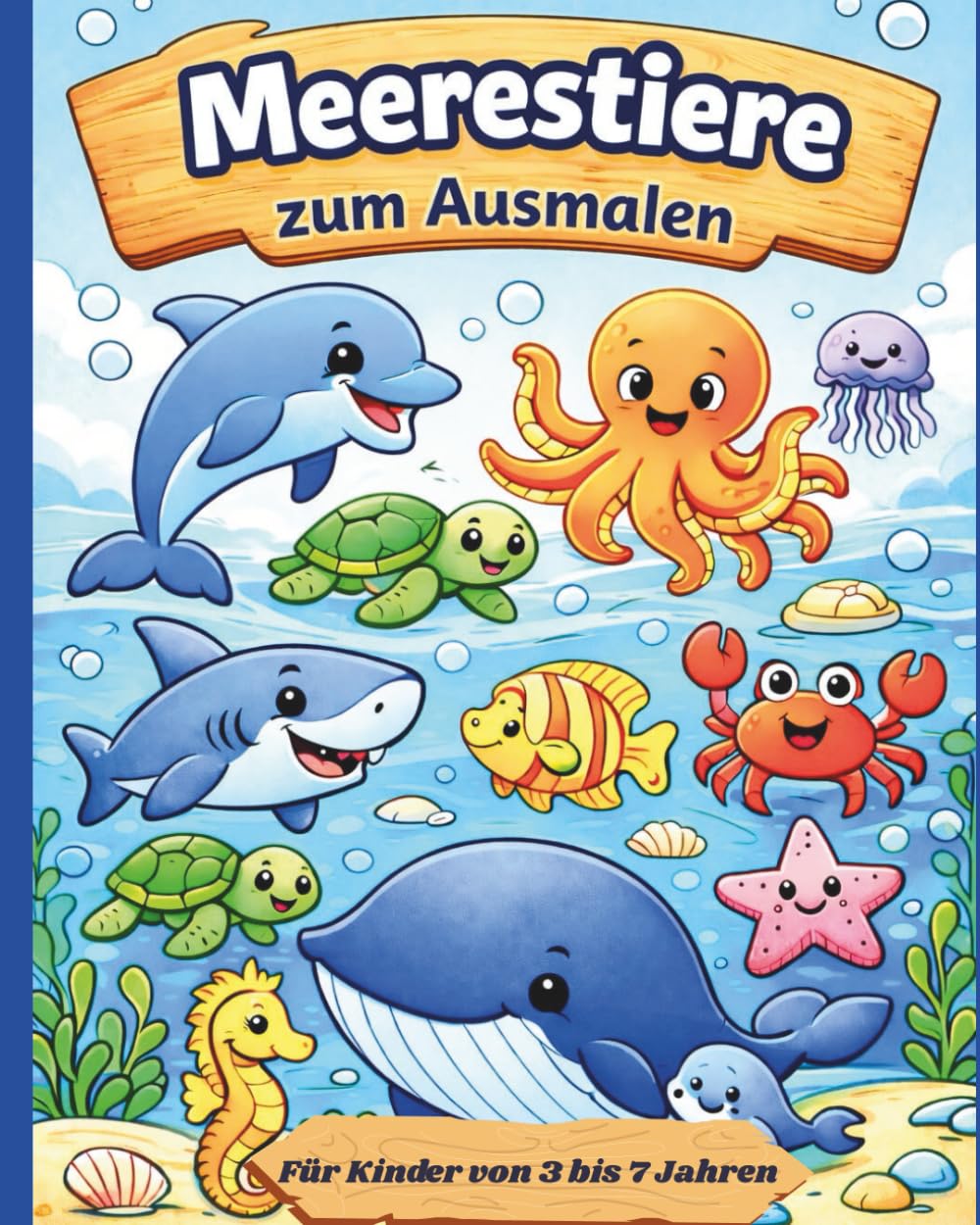 Meerestiere zum Ausmalen