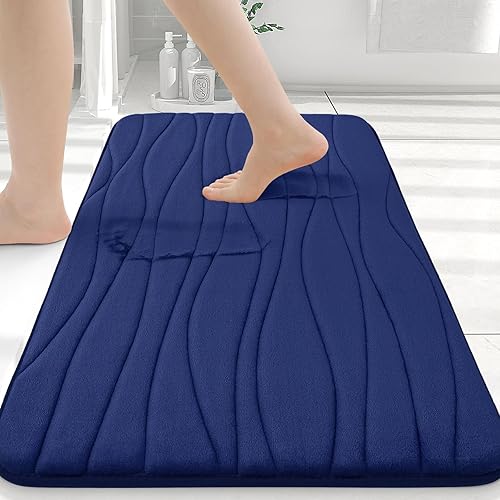 Miniatura 116 de Buganda - Alfombra de baño de espuma viscoelástica 24x16, tapetes de baño extra suaves y absorbentes, antideslizantes y lavables a máquina para el