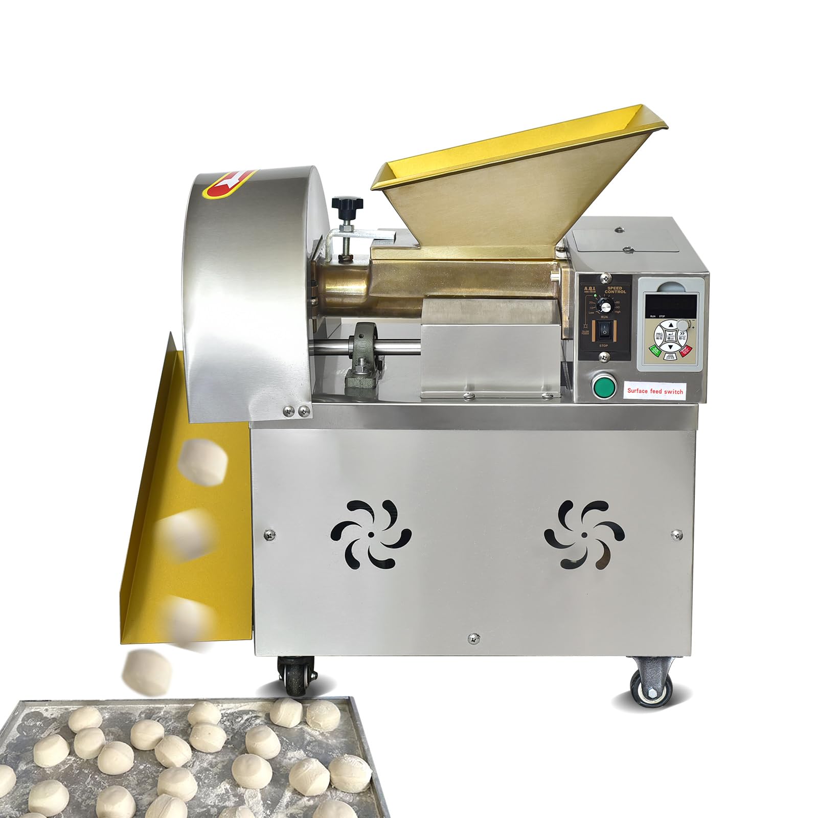 Koalalko Dough Divider Auto Dough Divider Cutter Dough forming machine Electric Dough Ball Making Machine Used to process Dumplings steamed stuffed bun pizza bread biscuits desserts and other dough