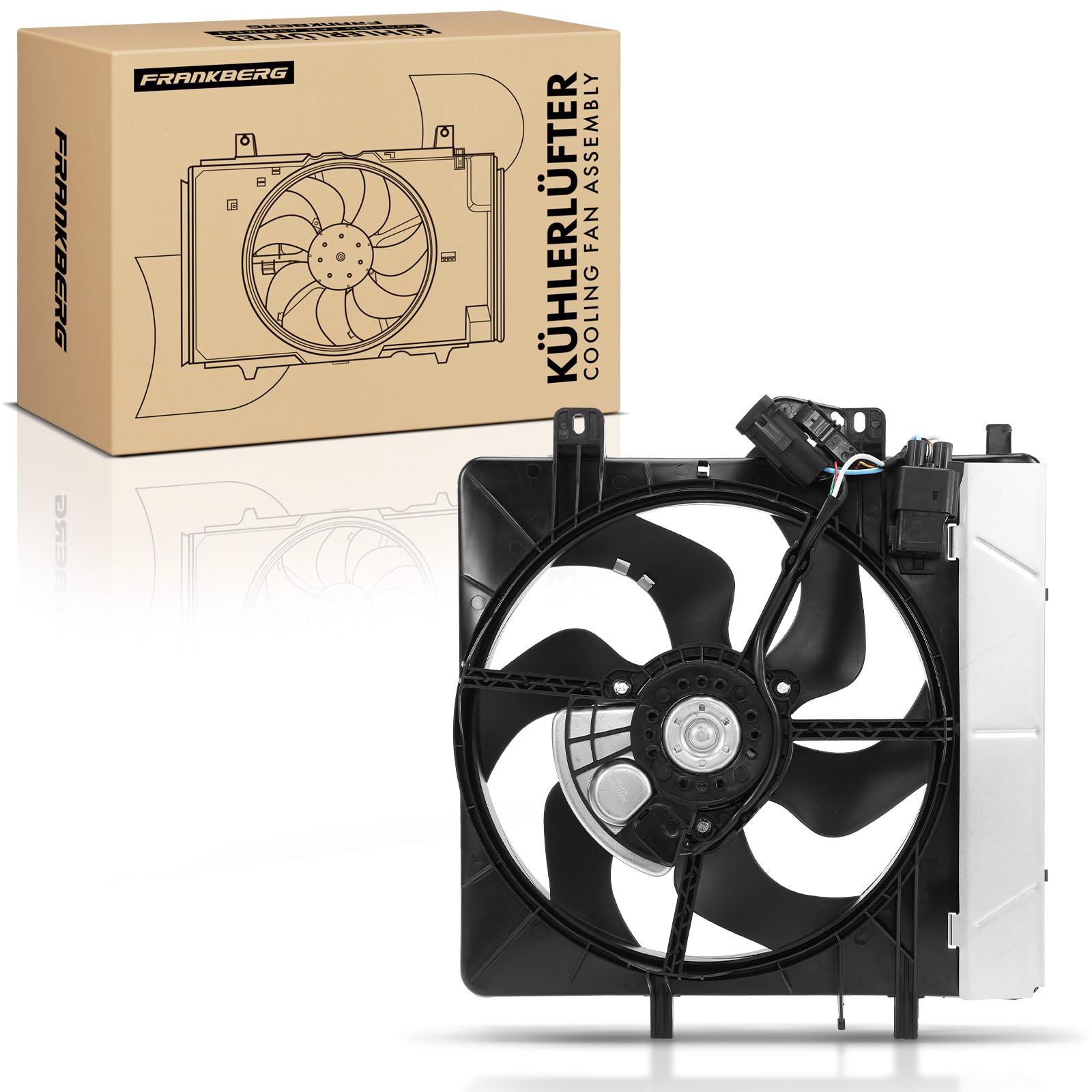 Frankberg Ventola di raffreddamento Ventola Radiatore ad acqua Compatibile con C3 I FC FN 1.4L C2 JM 1.1L C3 I FC FN 1.1L C2 JM 1.4L 1007 KM 1.6L Replace# 47335