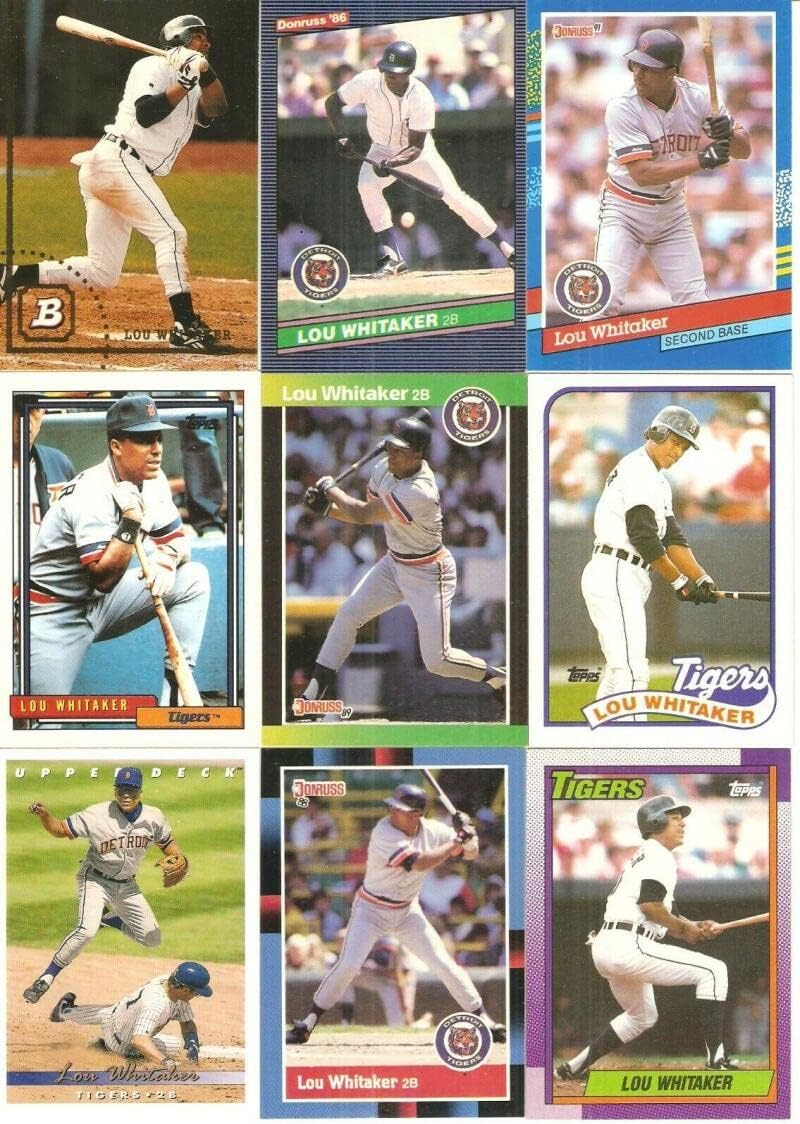 20 Assorted Lou Whitaker Baseball Cards Collectibles